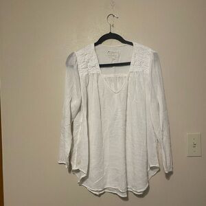 Current Elliott White Peasant‎ Blouse Size Small